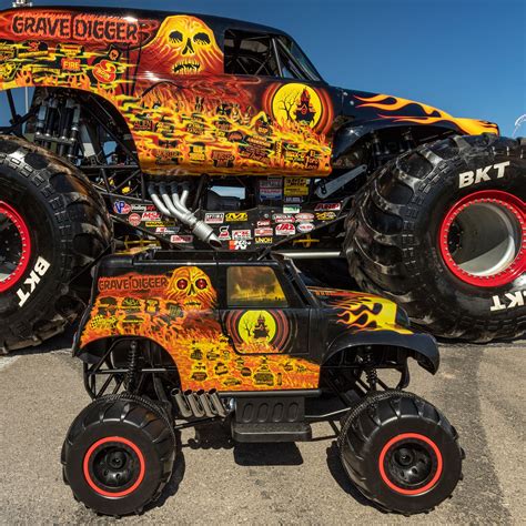 mini v8 grave digger|24v grave digger wheels.